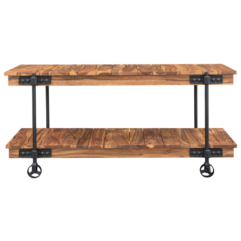 Catrell 63'' Solid Wood Top Console Table
