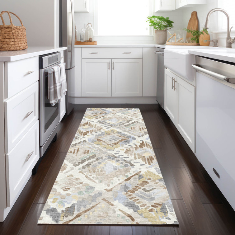 Machine Washable Indoor/Outdoor Christain ACN1330 Ivory Rug