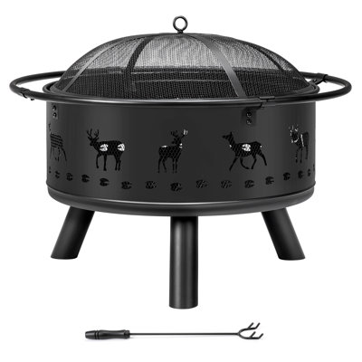 Patio 30 in. Round Steel Fire Pit