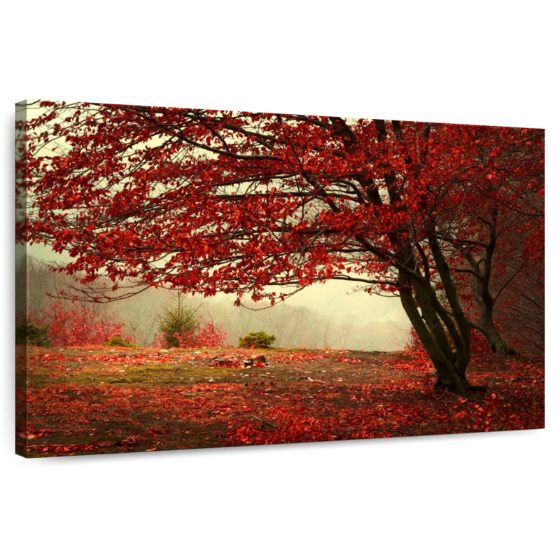Harnek arbre rouge automne, H 8 po x l 12 po