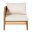 Fauteuils d'extérieur durables en bois d'acacia et en canne de plastique avec coussins épais pour une assise confortable, idéal pour les balcons et les jardins