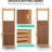 67-Inch Tall Bamboo Cabinet With Door And Shelves For Versatile Storage