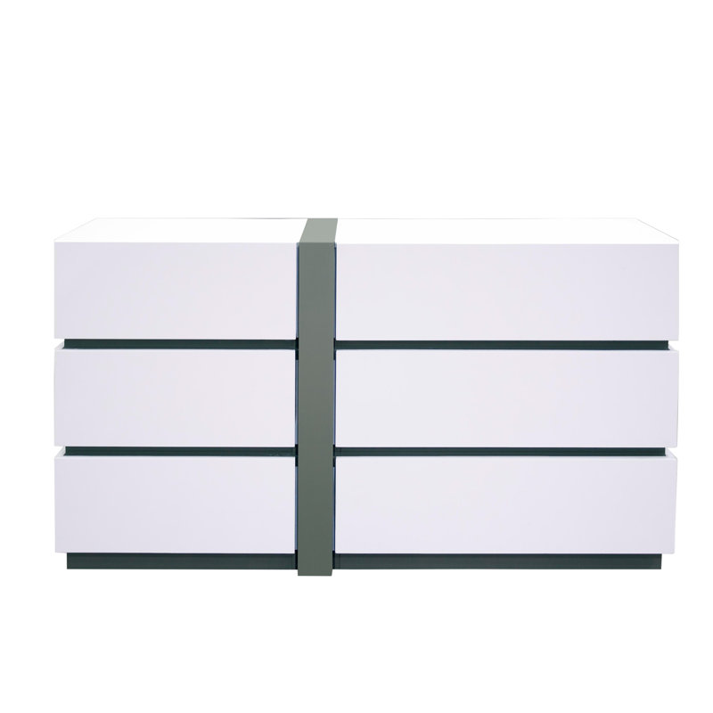 Commode double 6 tiroirs Kajal