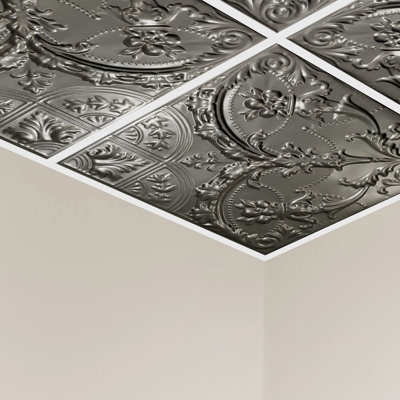 Carreau de plafond suspendu en fer-blanc 1,98 pi x 1,98 pi Saginaw