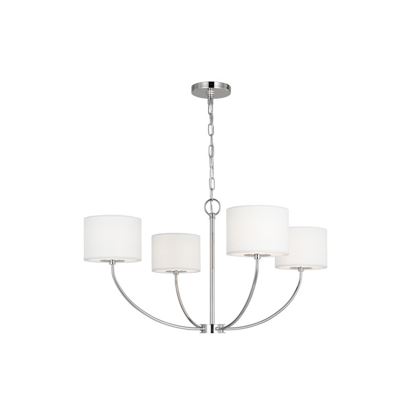 Tanyel 4 - Light Dimmable Classic / Traditional Chandelier, Polished Nickel