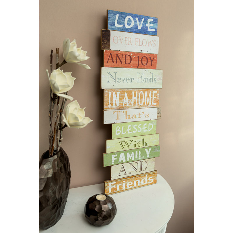 Love Overflows Textual Art on Wood