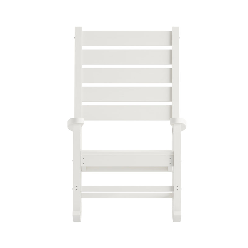 Chaise berçante en plastique Collis, Blanc