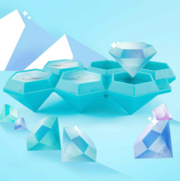 TrueZoo Iced Out Diamond Silicone Ice Cube Tray