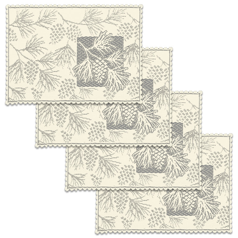 Champlain Polyester Animals/Nature Rectangle Placemat, Ecru
