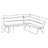 Vestel Fabric Upholstered L-Shaped Nook Dining Bench-1177563389