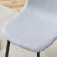 Ensemble de table de salle à manger minimaliste rétro avec plateau texturé et 6 chaises en lin gris clair