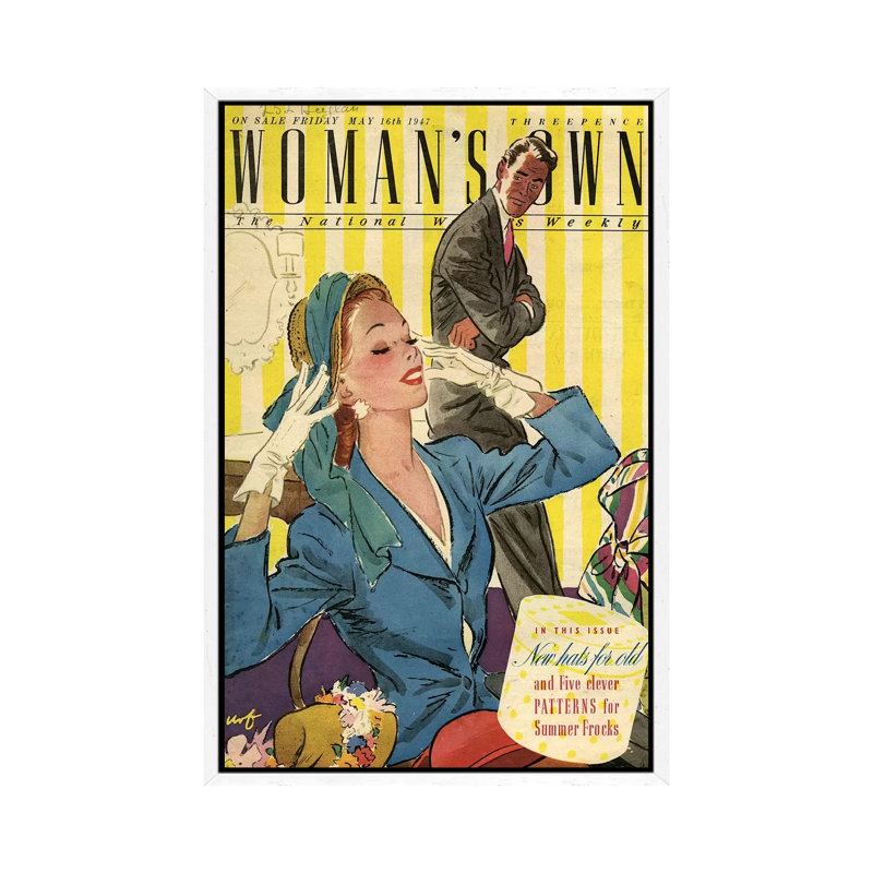 1947 UK Woman's Own II Cover by The Advertising Archives - Floater Frame Gallery-Wrapped Canvas Giclée on Canvas, White
