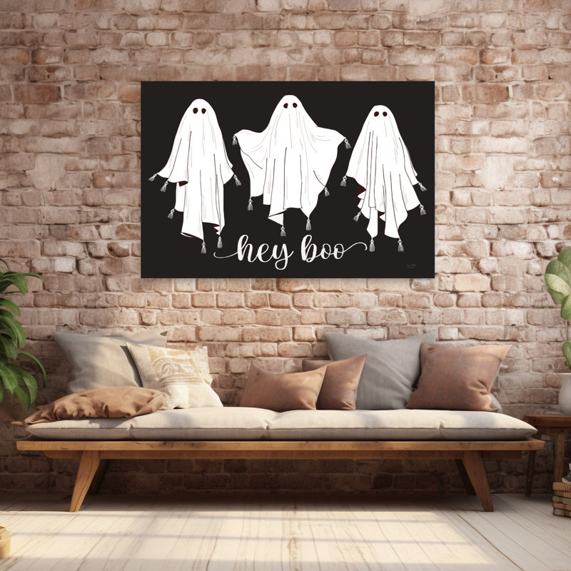 Hey Boo, art abstrait contemporain, H 40 po x l 60 po