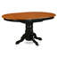 L'ensemble de mobilier de salle à manger 5 pièces comprend une table ovale en bois avec un papillon et 4 chaises de cuisine, noir et cerise-898915002-914929635