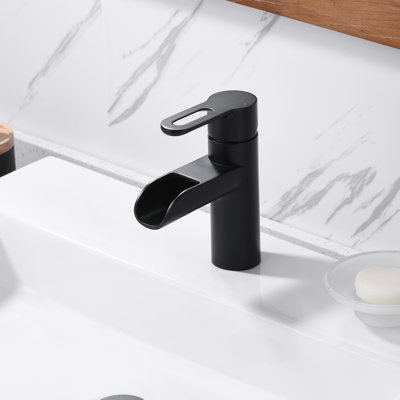 Robinet de salle de bains monotrou avec ensemble de drainage