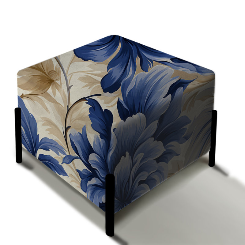 Repose-pieds carré bleu Regal