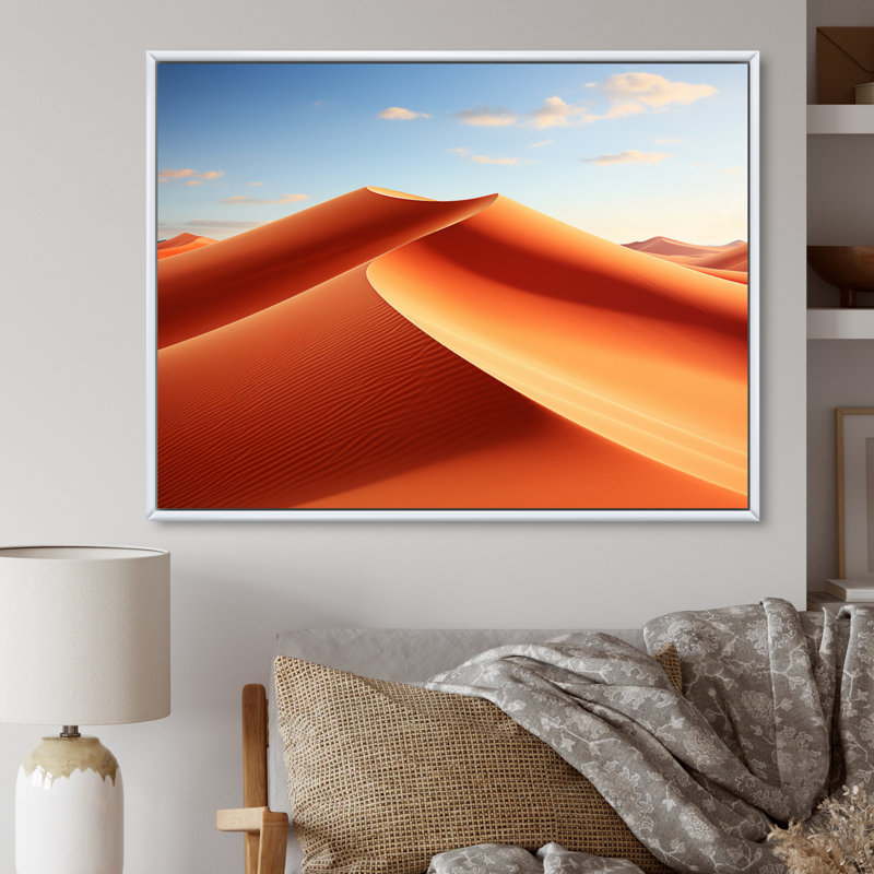 Desert Sands in - Imprimé, Cadre flottant blanc, H 12 po x l 20 po x P 1 po