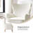 Caden 28.5" W Modern Boucle Wingback Armchair With Solid Wood Legs-138982862
