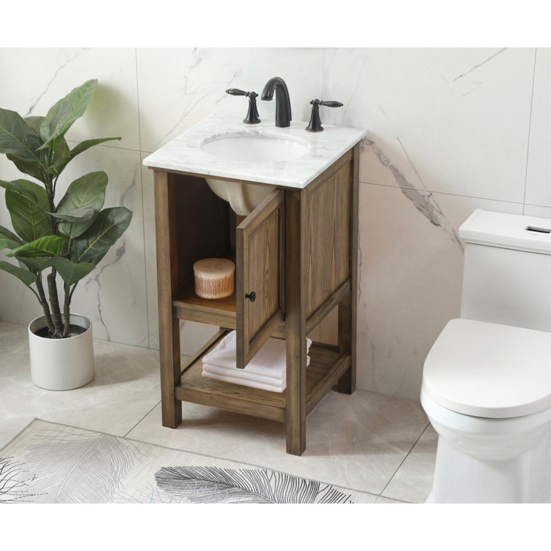Ensemble de meuble-lavabo simple 19 po Narron, Bois flottant