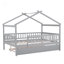 Lit double en bois avec lit gigogne simple-349194906