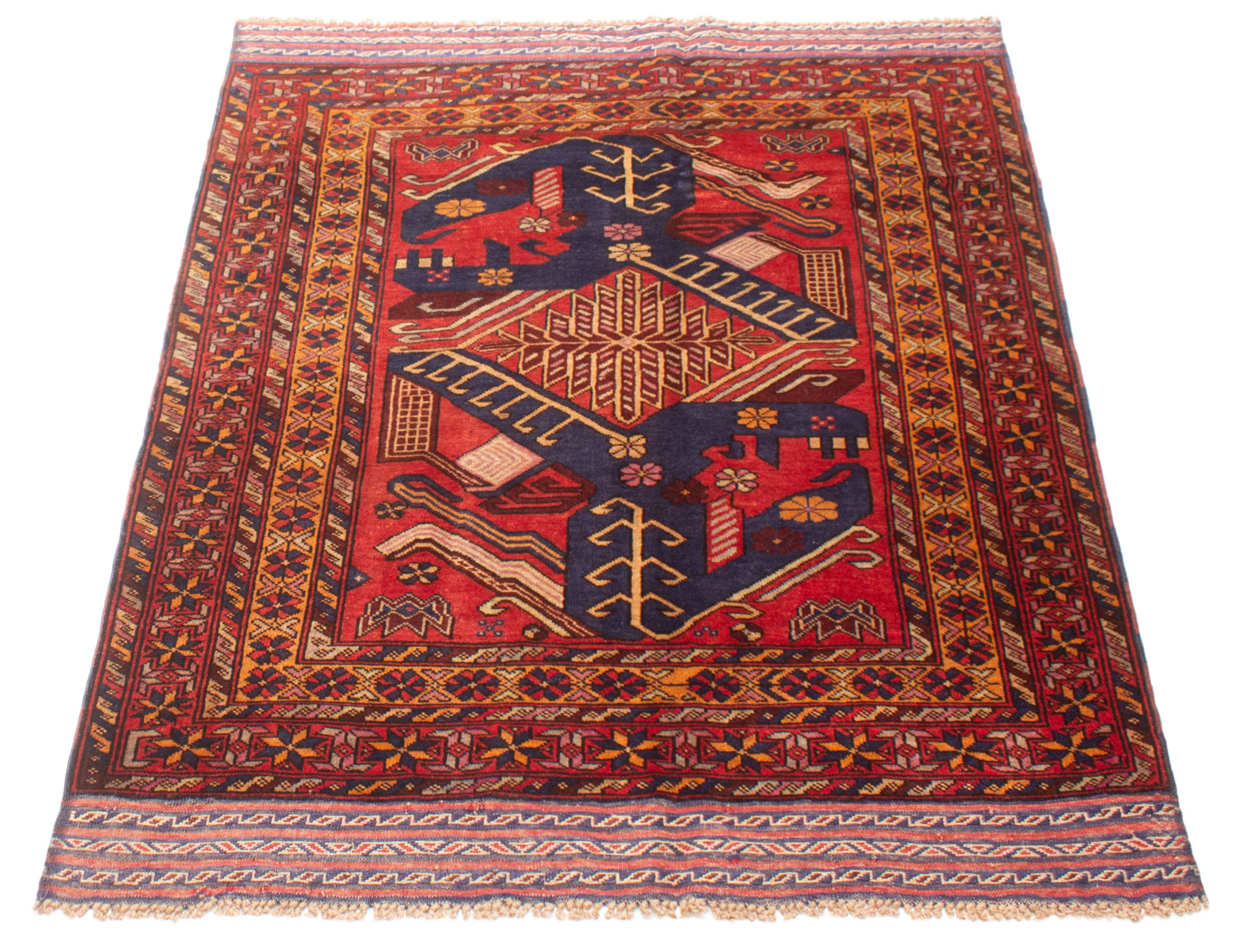 Bungalow Rose Teimani Dark Red Rug 4'3