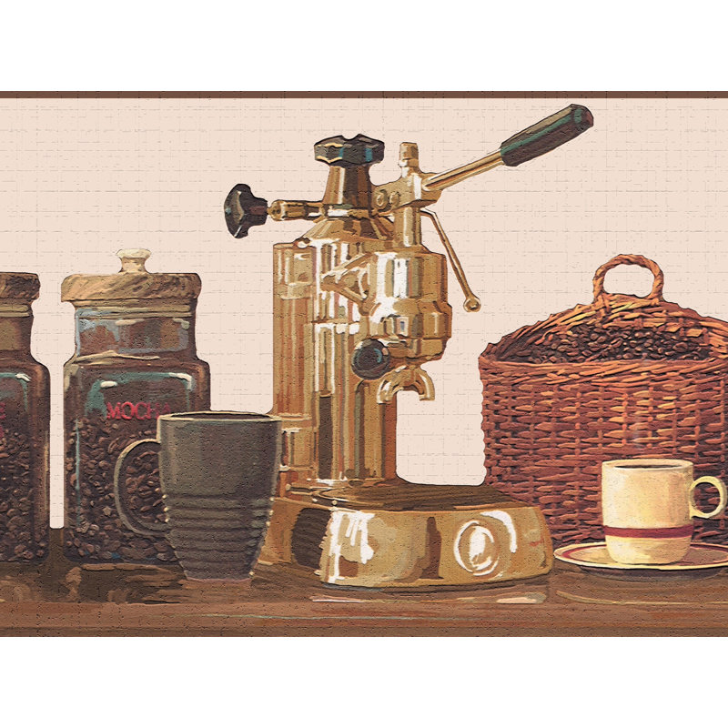 Bordure de papier peint à peindre L 15 pi x l 7 po Coffee