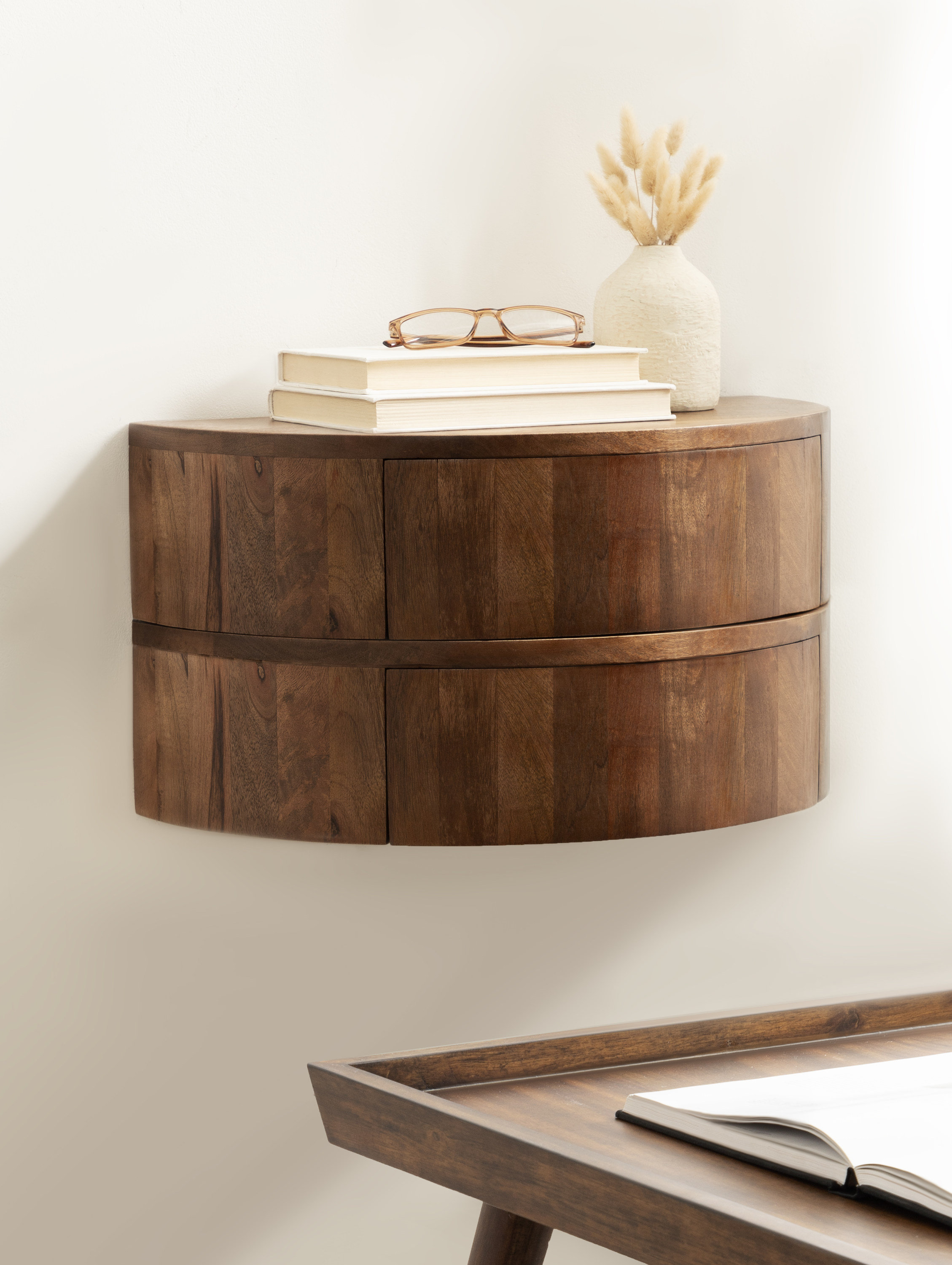 Lought Solid Wood End Table