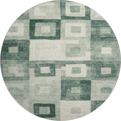 Premium Machine Washable Ducote AMF1142 Geometric Rug