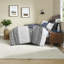 Ensemble de literie en coton chenille de style campagnard, hypoallergénique, confort moderne pour lit double / grand