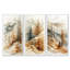 Orange Calm Pine Mountain Layers – Beige Mountain 3 Piece Framed Canvas Print-129076004-129076002