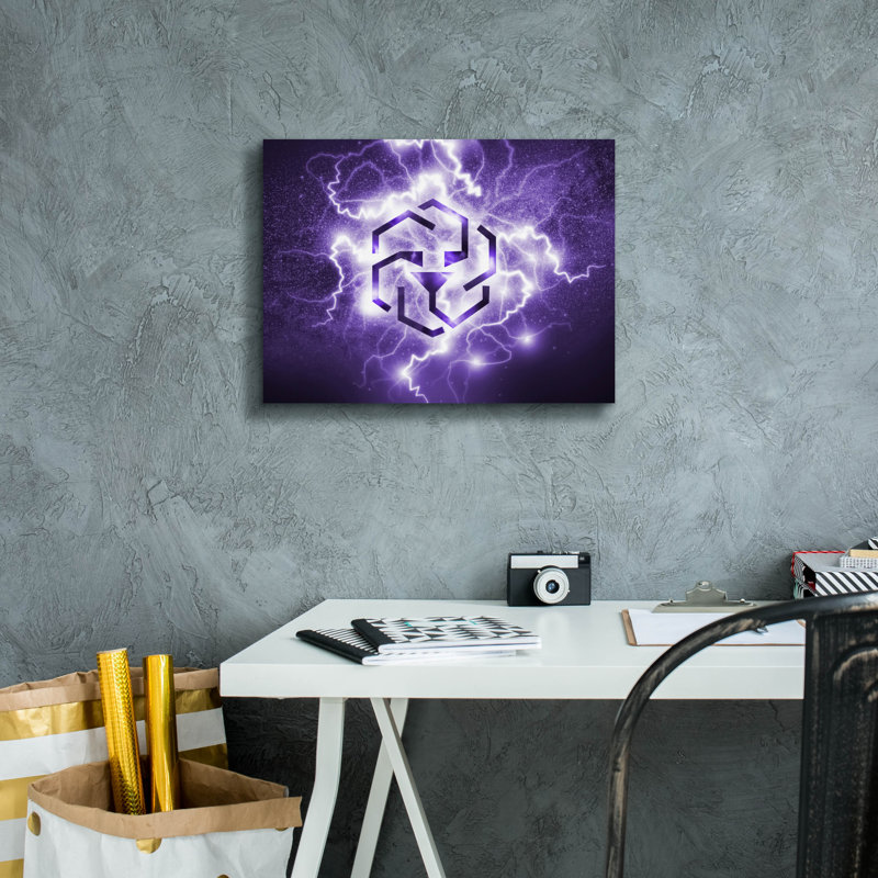 «Crypto Eclipse Leo» par Epic Portfolio, art mural sur toile, H 12 po x l 16 po x P 0,75 po