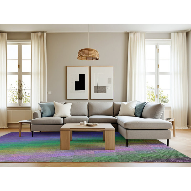 Geometric Indoor Rug, Rectangle 8' x 12'