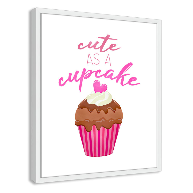 Mignon comme un petit gâteau Mignon comme un petit gâteau, H 14 po x l 11 po x P 1,19 po, Encadré de boîte blanc