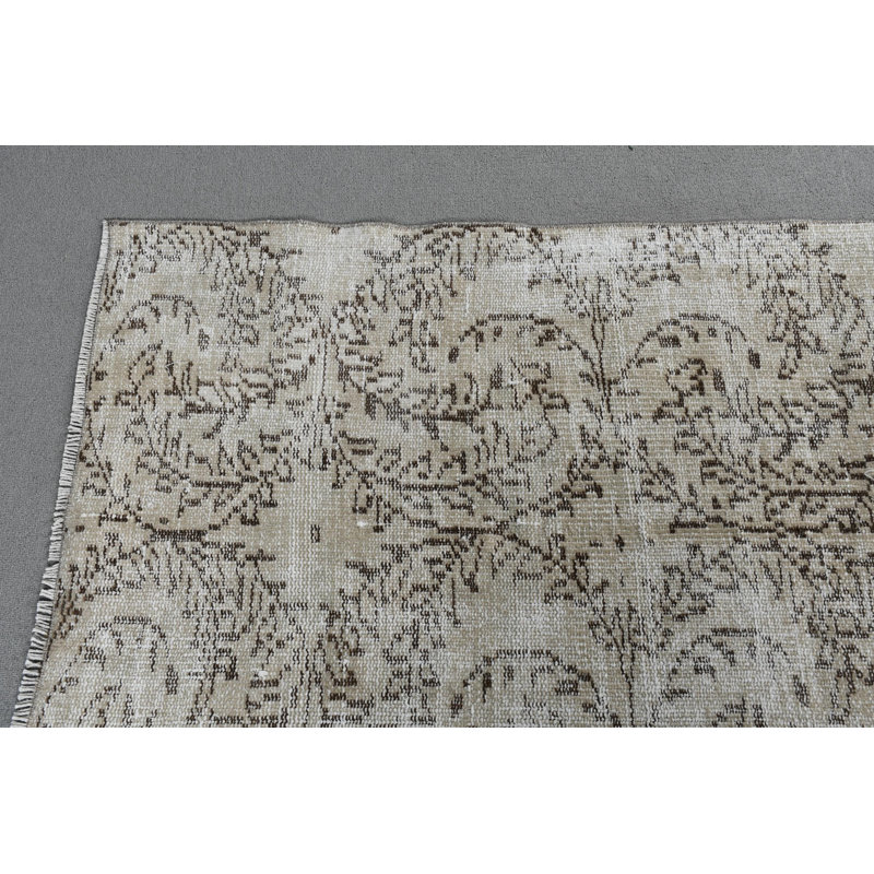 Grand tapis turc Oushak vintage beige pour une utilisation en salon avec un design unique de Beni Ourain et une texture moelleuse