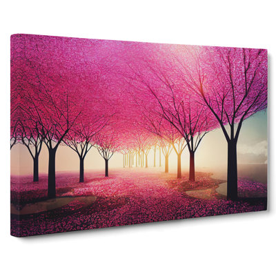 Sacred Cherry Blossom Trees - Wrapped Canvas
