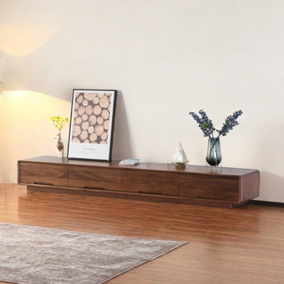 Modern simple pure solid wood TV cabinet