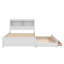 Lit plateforme double avec lit gigogne, tiroirs et port USB-190975187