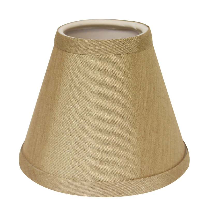 Lustre brun pâle sans abat-jour, H 4 po x l 4 po x P 4 po, Brun clair
