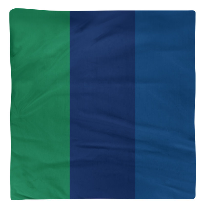 Vancouver Striped Square Napkin, Green/Blue/Dark Blue, 10" x 10", Polyester