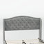 Ensemble de chambre à coucher 2 pièces: lit capitonné avec tiroirs de rangement et banc à coussin capitonné-1157906329