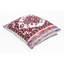 Ensemble de 2 coussins décoratifs en mélange de coton à motif géométrique rouge et rose-123252274