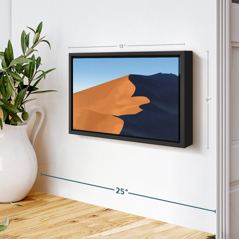 Shadowed Sand Dune Canvas Print, 9" H x 13" W