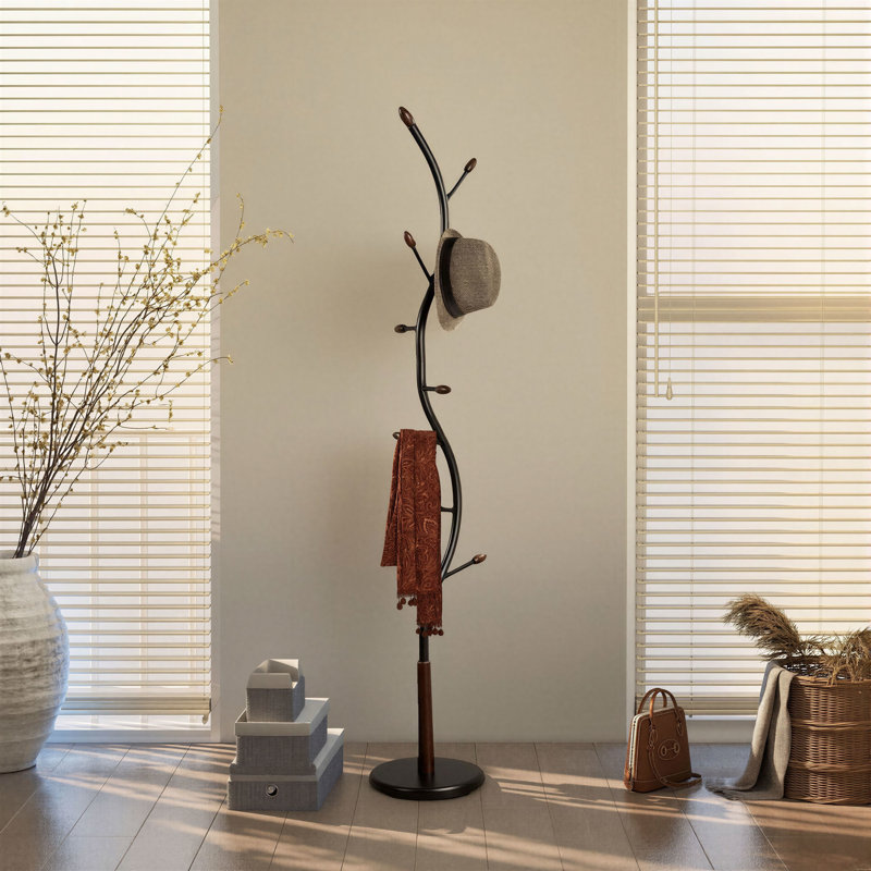Gerlien Standing Coat Rack, Black