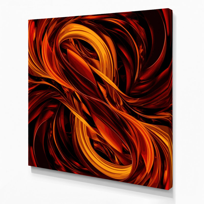 Art numérique sur toile, abstraction numérique 3, H 16 po x l 16 po