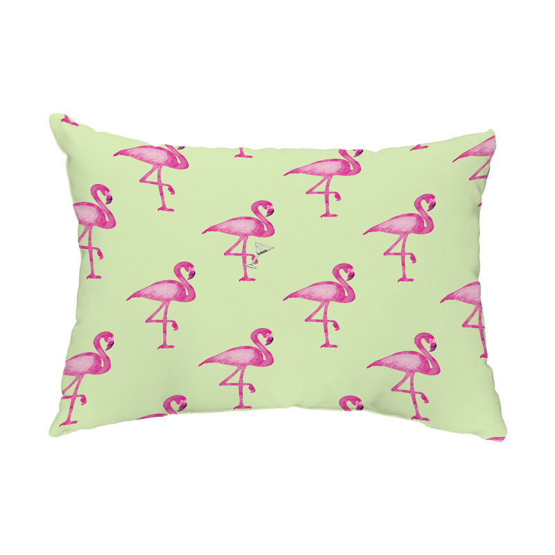 Housse et insert de coussin d'extérieur Flamingo, Vert clair