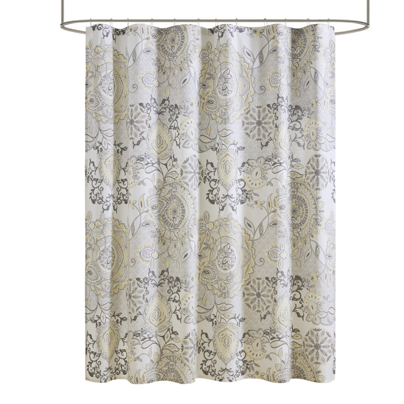 Isla 100% Cotton Shower Curtain, Yellow