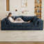 2 sièges bleus avec coussins de luxe en plumes, tissu doux, support en éponge, conception modulaire, compression élevée, profondeur de produit de 80,56 po, largeur de 39,93 po, hauteur de 23,68 po, poids de 103,42 lb, plaisir confortable