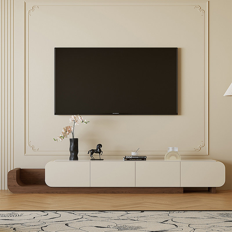 Meuble télé télescopique de luxe moderne à lumière simple