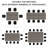 Modular Conference Table Set, 78.7" Industrial Grey Wood & Metal Splicing Office Desk, Flexible U-Shape/Row Layout for Meeting Rooms, Training & Collaborative Workspace