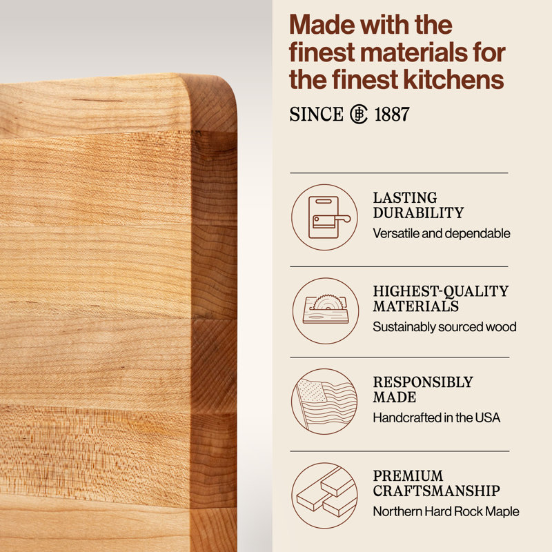John Boos Maple Wood Chop N Slice Reversible Cutting Board, 18" x 12"
